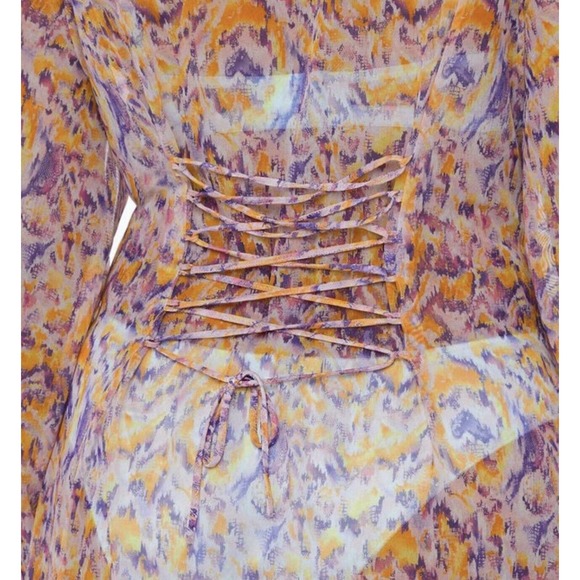 SAVAGE X FENTY CYBER CAT LONG ROBE Sharp Blue Panty Bra 3 PC SET LOT XL / 1X - Picture 11 of 12